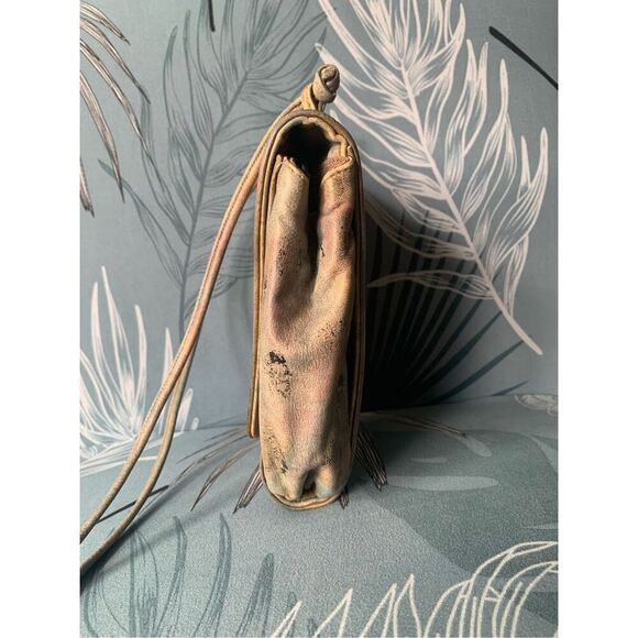 Fancy Nancy Hand Painted Vintage Leather Shoulder Bag Purse MCM 80’s - Picture 8 of 10